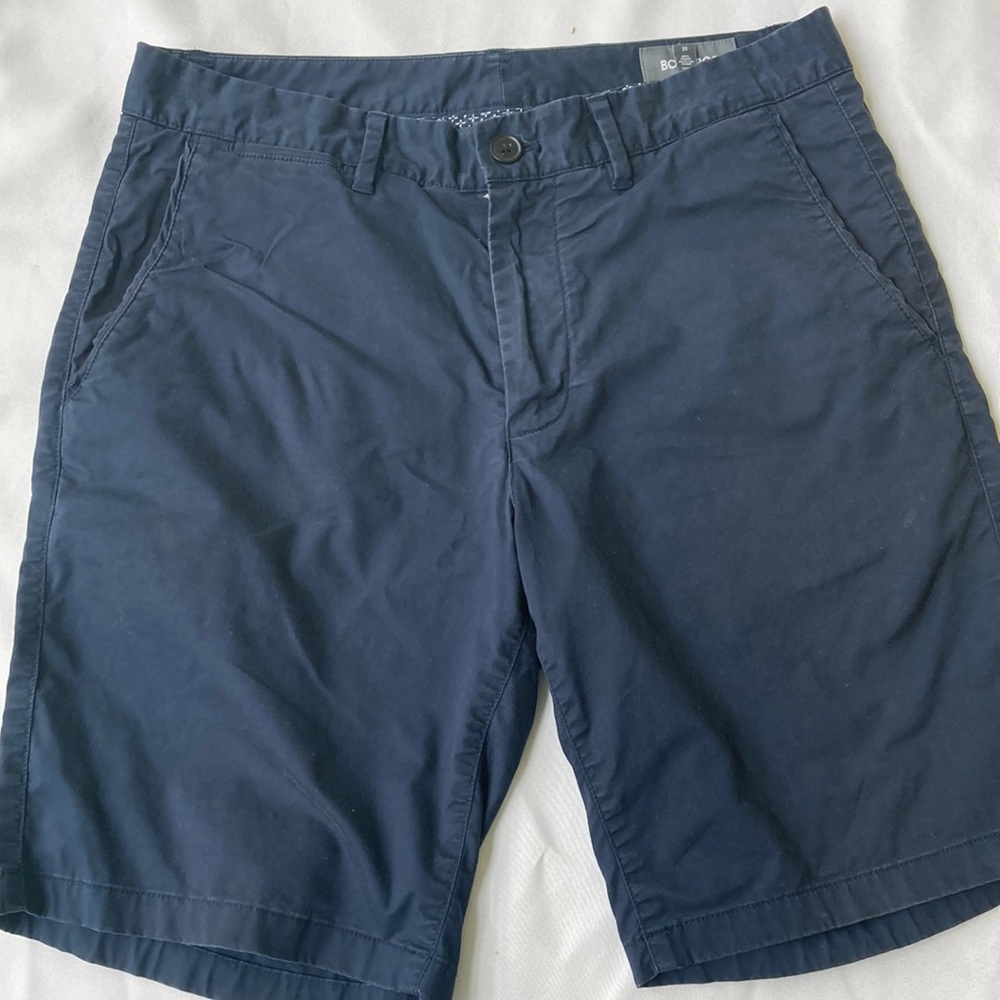 Bonobos Flat Front Cotton Shorts Navy Size 31